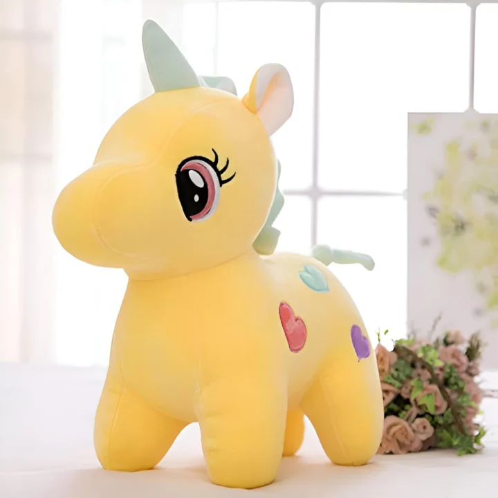 Unicorn Soft Toy, Teddy Bear, Stuffed Soft Toy,Soft Toys,Birthday Gift,Home Decor, Cute Kids Birthday Animal Baby Boys/Girls 22 cm Small (Yellow)