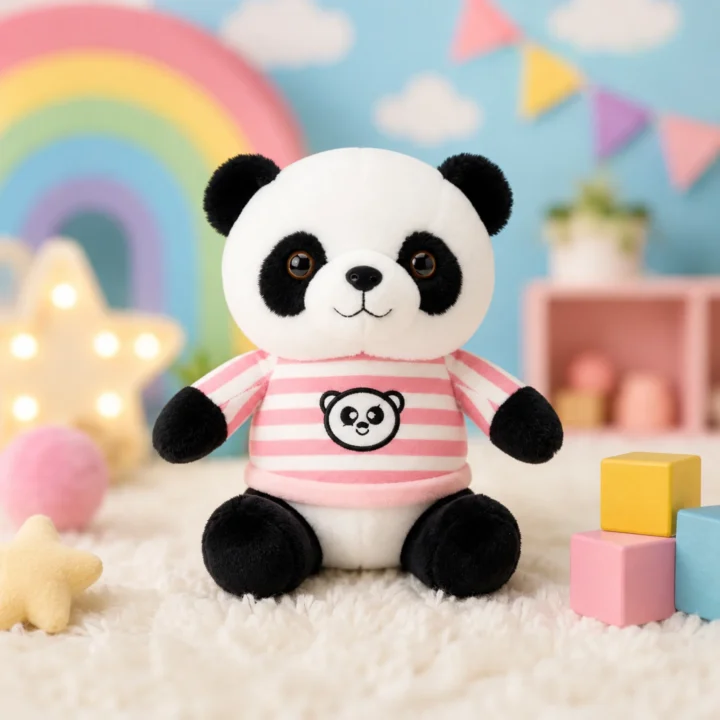 Cute and Cuddly Stuffed Panda Toy Designed with Ultra-Soft Plush Fabric for Endless hugs and Comfort.